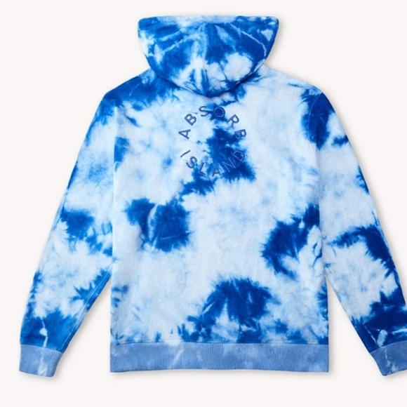Absorb Island Poolside Hoodie Blue Ripple M/L NWT - Picture 2 of 7